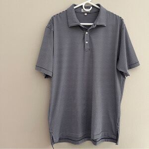 PETER MILLAR Summer Comfort Golf Polo Men’s Size L Purple Blue Striped